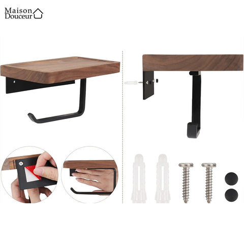 Aliya Toilettenpapierhalter aus Holz 