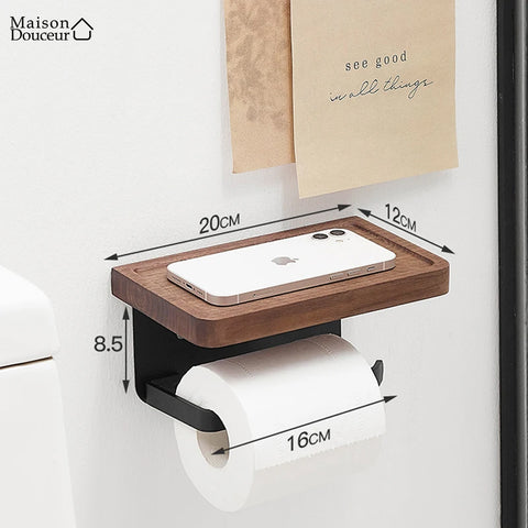 Aliya Toilettenpapierhalter aus Holz 
