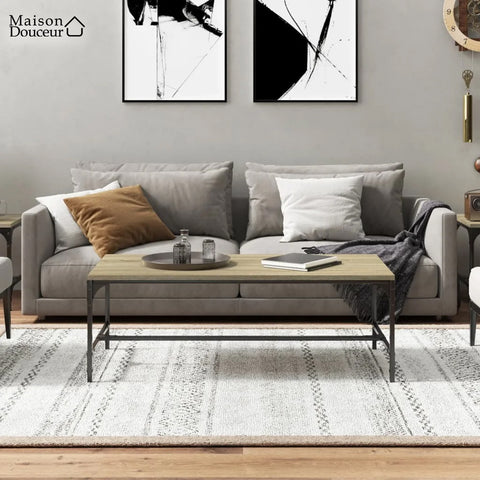 Rechteckiger Couchtisch aus Eiche