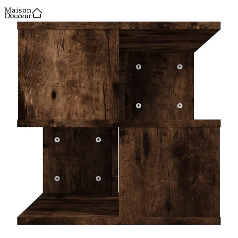 Quadratischer Beistelltisch aus geräucherter Eiche 