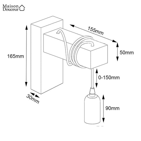 Kenzie Holzwandleuchte