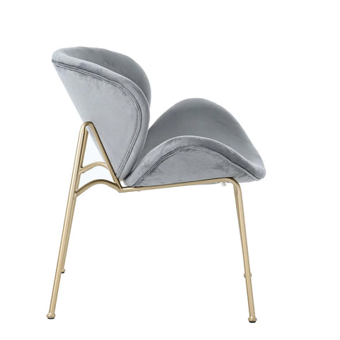 Gepolsterte Samtstühle, 2 Stück 